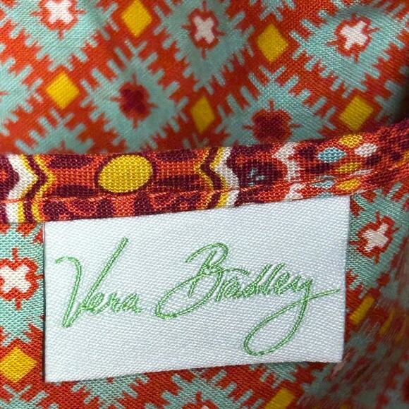 Vera Bradley Tote Bag Paprika Pattern Burnt Orange Quilted Toggle Close 13x11x4 - Picture 5 of 15